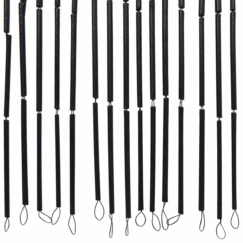 Insektsgardin mörkgrå 100x200 cm bambu