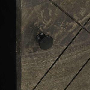 Soffbord svart 80x50x40 cm massivt mangoträ