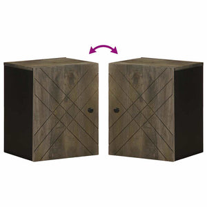 Väggmonterat badrumsskåp 38x33x48 cm massivt mangoträ