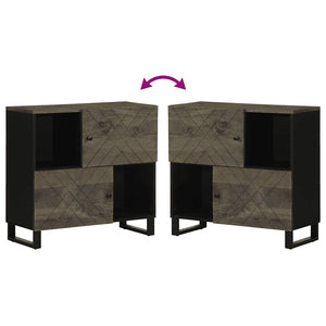 Skänk svart 80x33x75 cm massivt mangoträ