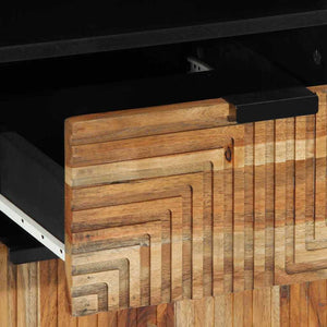 Badrumsskåp med handfat Massivt Akaciaträ 38 x 33 x 160 cm