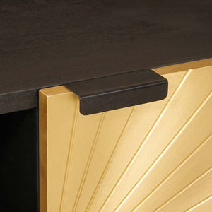 TV-skåp Svart och Guld 105 x 33 x 46 cm Konstruerat trä