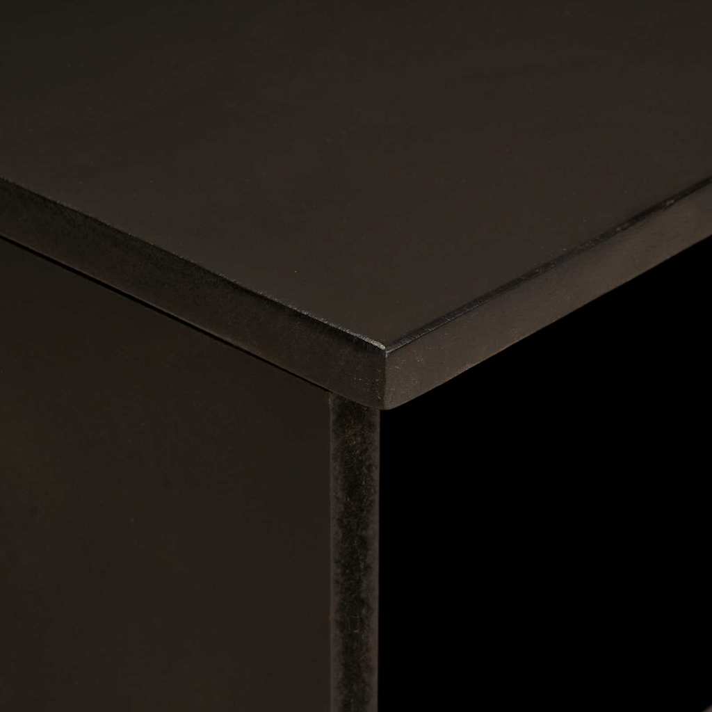 TV-skåp med låda Svart och Guld 80 x 33 x 46 cm Konstruerat trä