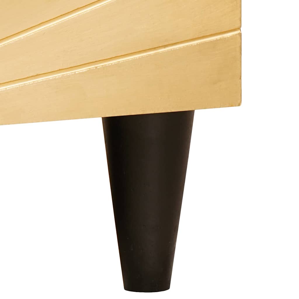 TV-skåp med låda Svart och Guld 80 x 33 x 46 cm Konstruerat trä