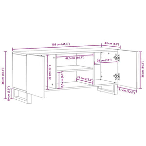 TV Enheter Brun 105 x 33 x 46 cm Konstruerat trä