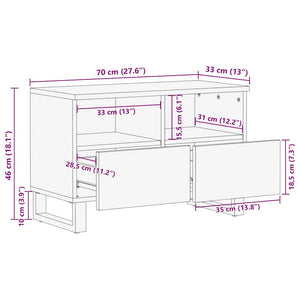 TV Enheter med låda Brun 70 x 33 x 46 cm Konstruerat trä