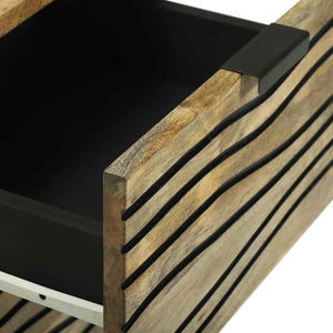 Skåp med låda Brun 40 x 33 x 75 cm massivt mangoträ