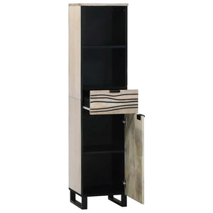 Badrumsskåp med handfat Vit 38 x 33 x 160 cm Konstruerat trä