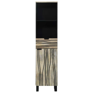 Badrumsskåp med handfat Vit 38 x 33 x 160 cm Konstruerat trä