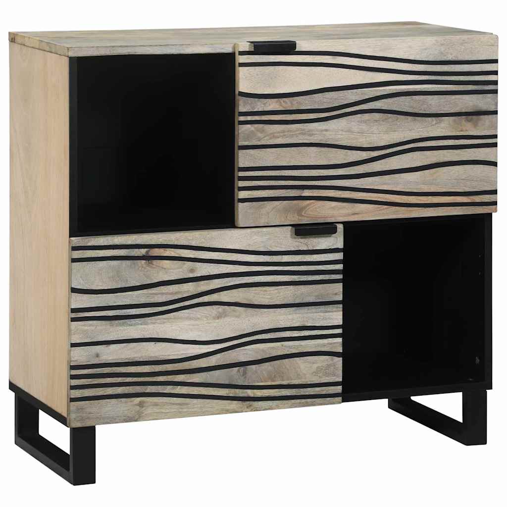 Sideboard Vit 80 x 33 x 75 cm massivt mangoträ
