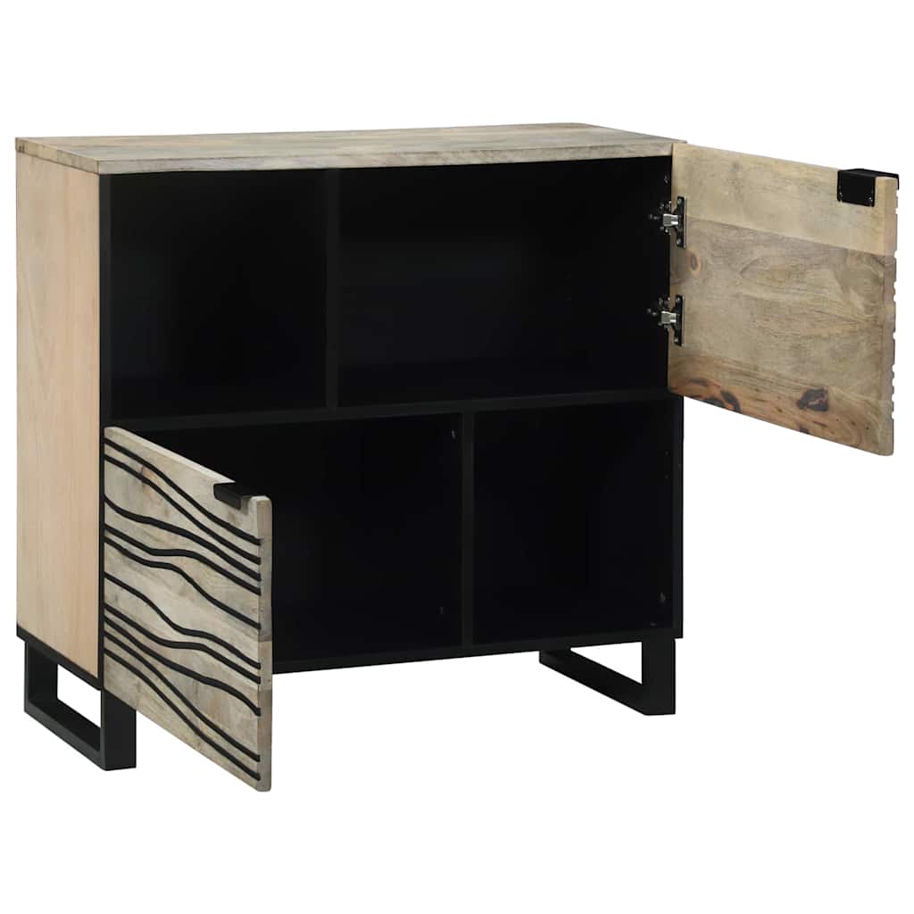 Sideboard Vit 80 x 33 x 75 cm massivt mangoträ