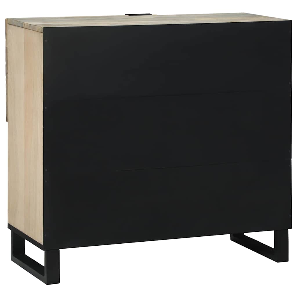 Sideboard Vit 80 x 33 x 75 cm massivt mangoträ