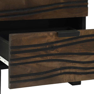 Nattduksbord 2 pcs Valnöt 40 x 33 x 46 cm Massivt akaciaträ