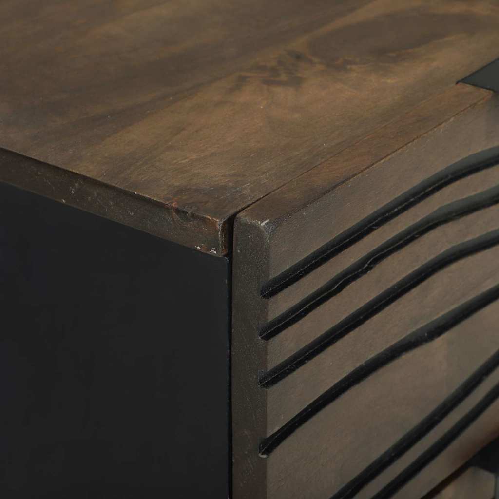 Nattduksbord 2 pcs Valnöt 40 x 33 x 46 cm Massivt akaciaträ