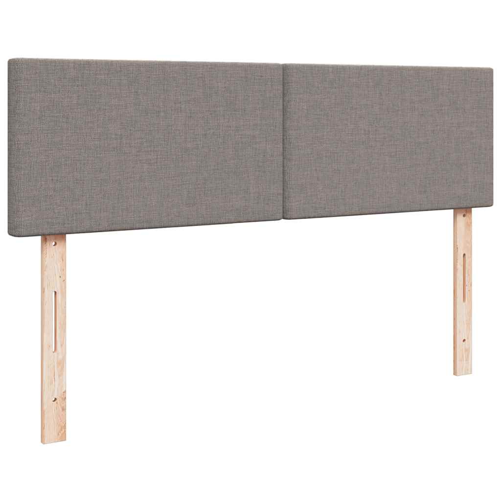 Ottoman sängram med madrasser taupe 180x200 cm tyg