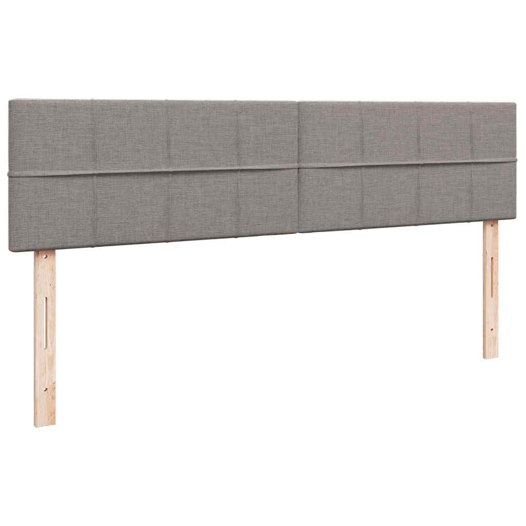 Ottoman sängram med madrasser taupe 180x200 cm tyg