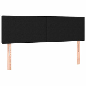 Ottoman säng med madrass och LED-lampor svart 140x190 cm tyg