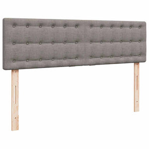 Ottoman säng med madrass och LED-lampor taupe 140x190 cm tyg