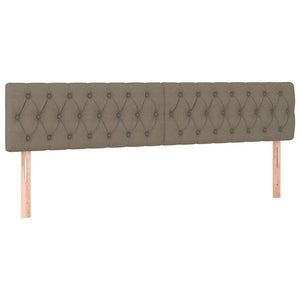 Ottoman sängram med madrasser taupe 180x200 cm tyg