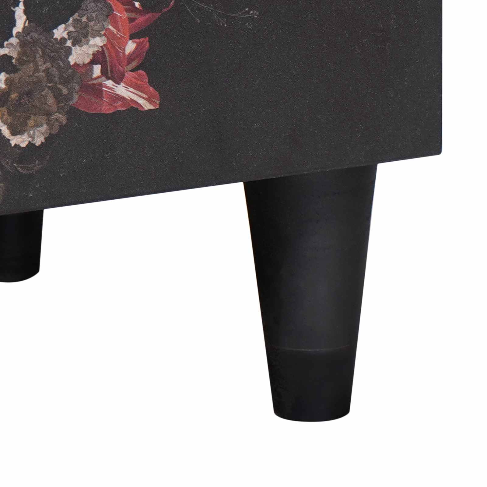 Sängbord med Dörr 2 pcs Svart 40 x 33 x 46 cm Massivt mangoträ