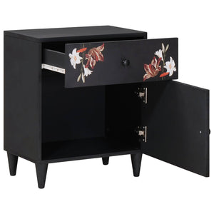 Sängbord Flerfärgsdesign 50 x 33 x 60 cm Massivt mangoträ