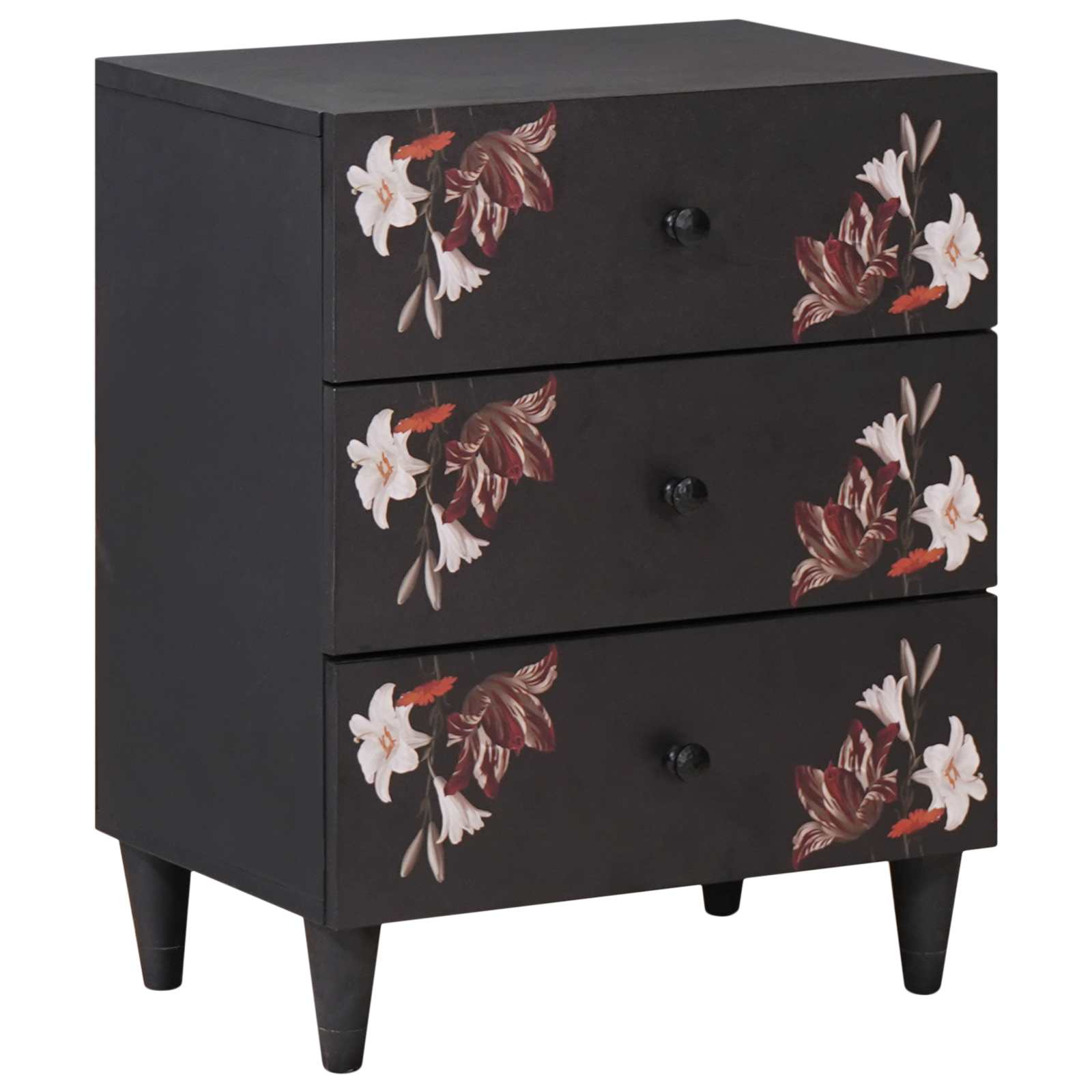 Sängbord Flerfärgsdesign 50 x 33 x 60 cm Massivt mangoträ