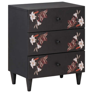 Sängbord Flerfärgsdesign 50 x 33 x 60 cm Massivt mangoträ