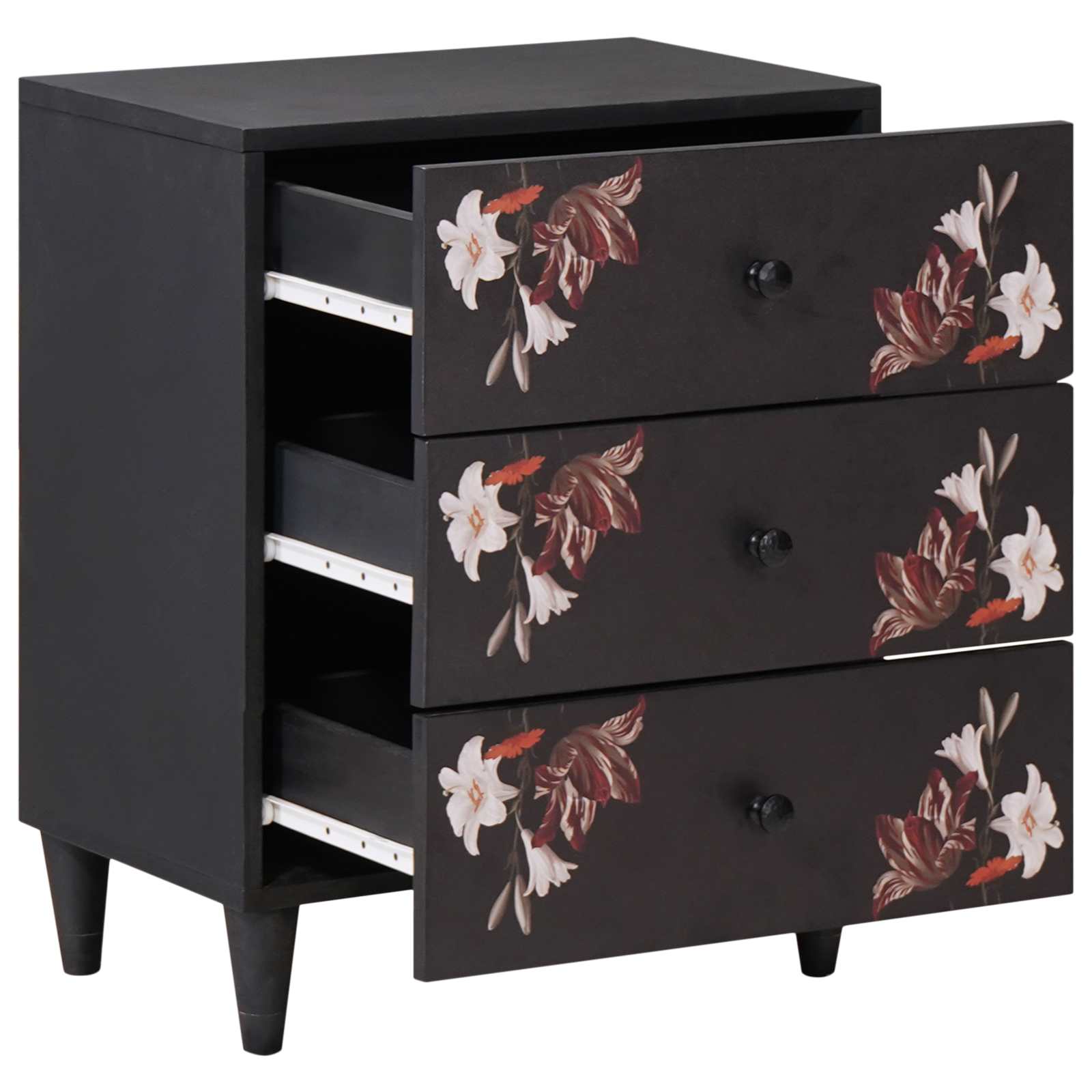 Sängbord Flerfärgsdesign 50 x 33 x 60 cm Massivt mangoträ