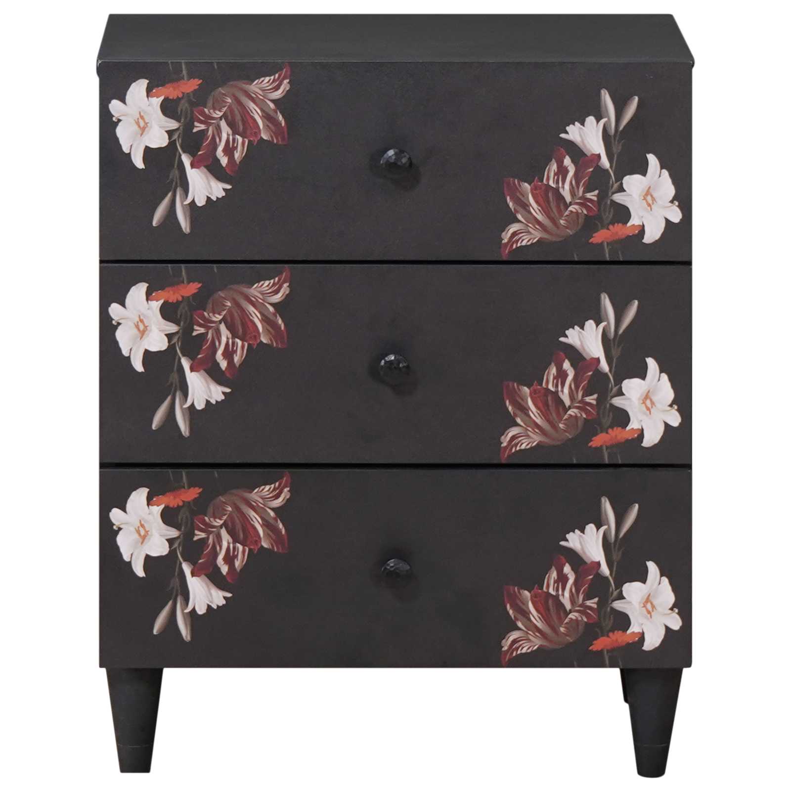 Sängbord Flerfärgsdesign 50 x 33 x 60 cm Massivt mangoträ