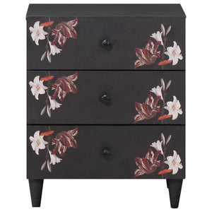 Sängbord Flerfärgsdesign 50 x 33 x 60 cm Massivt mangoträ