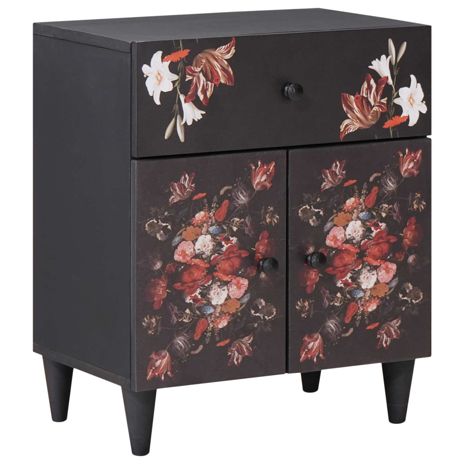 Sängbord Flerfärgsdesign 50 x 33 x 60 cm Massivt mangoträ