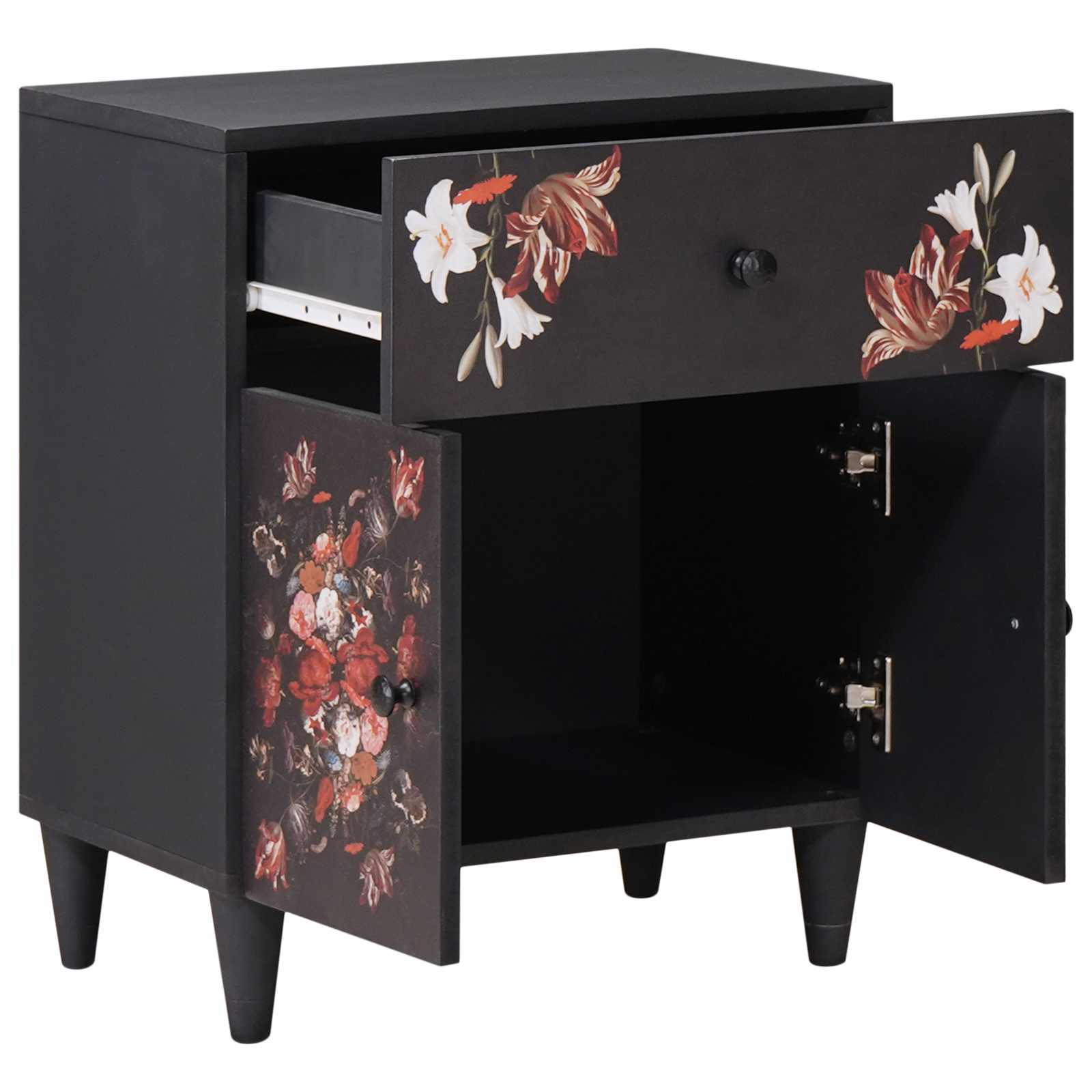 Sängbord Flerfärgsdesign 50 x 33 x 60 cm Massivt mangoträ