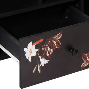 Förvaringsskåp med låda Flerfärgsdesign 100 x 33,5 x 46 cm