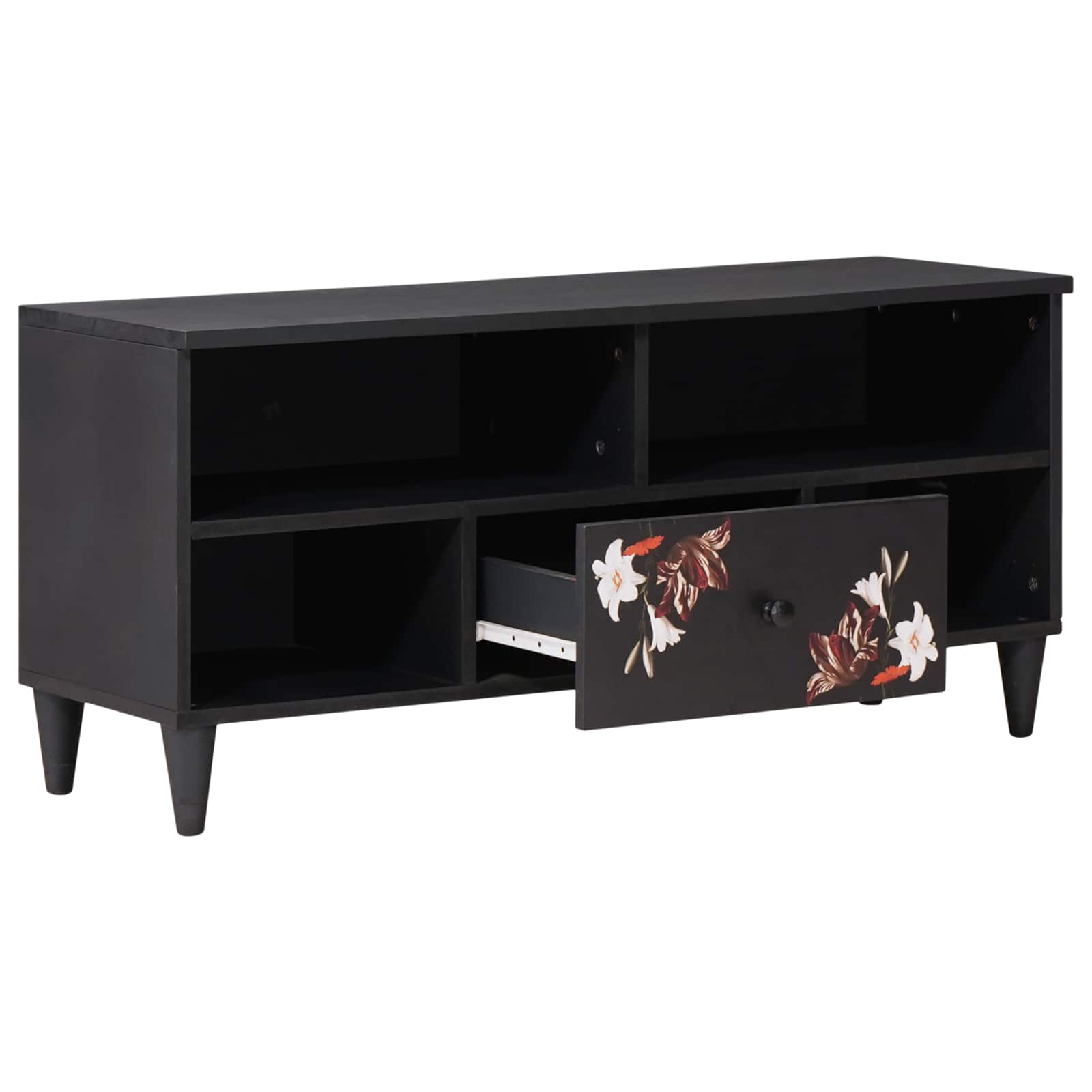 Förvaringsskåp med låda Flerfärgsdesign 100 x 33,5 x 46 cm