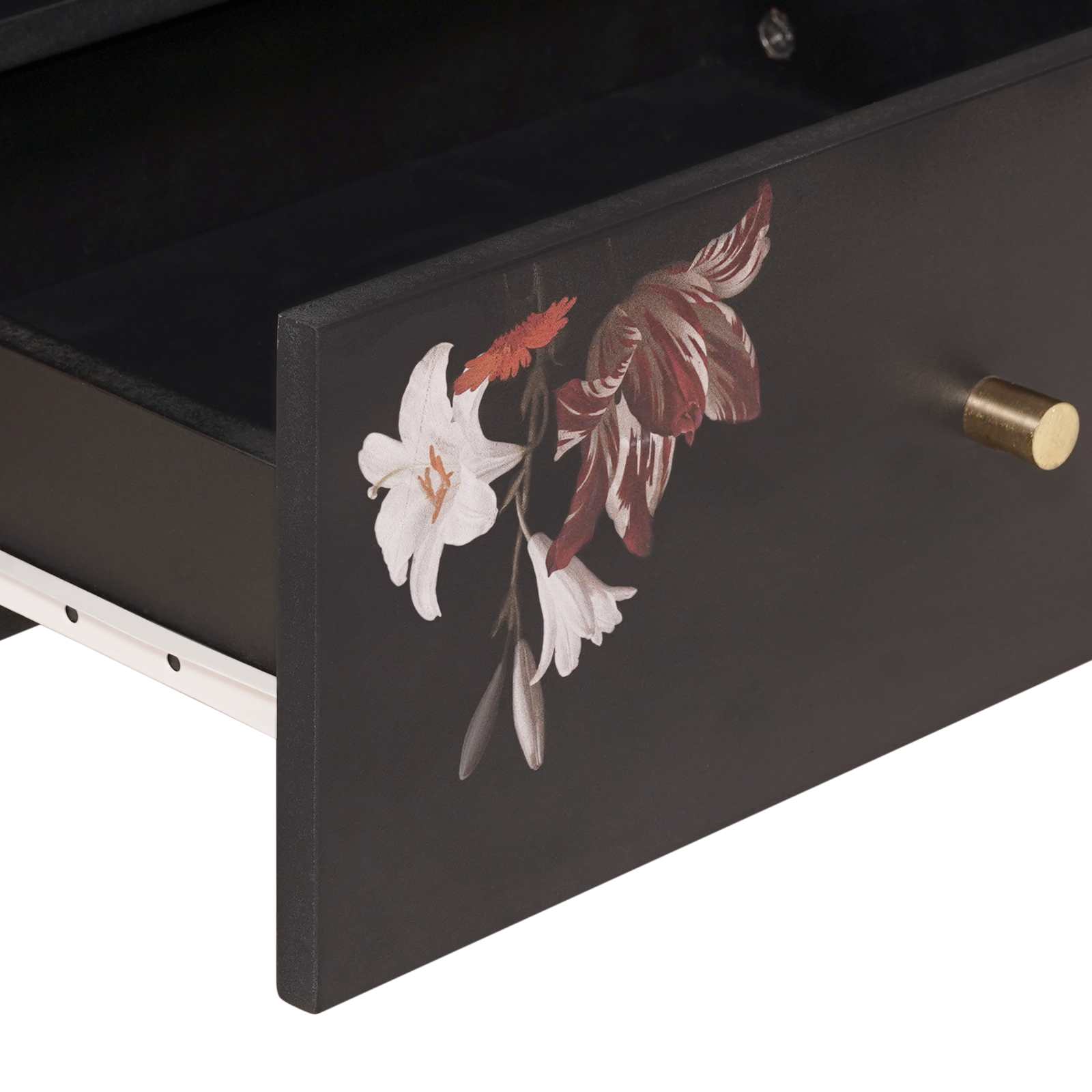 Förvaringsskåp med låda Flerfärgsdesign 80 x 33,5 x 46 cm