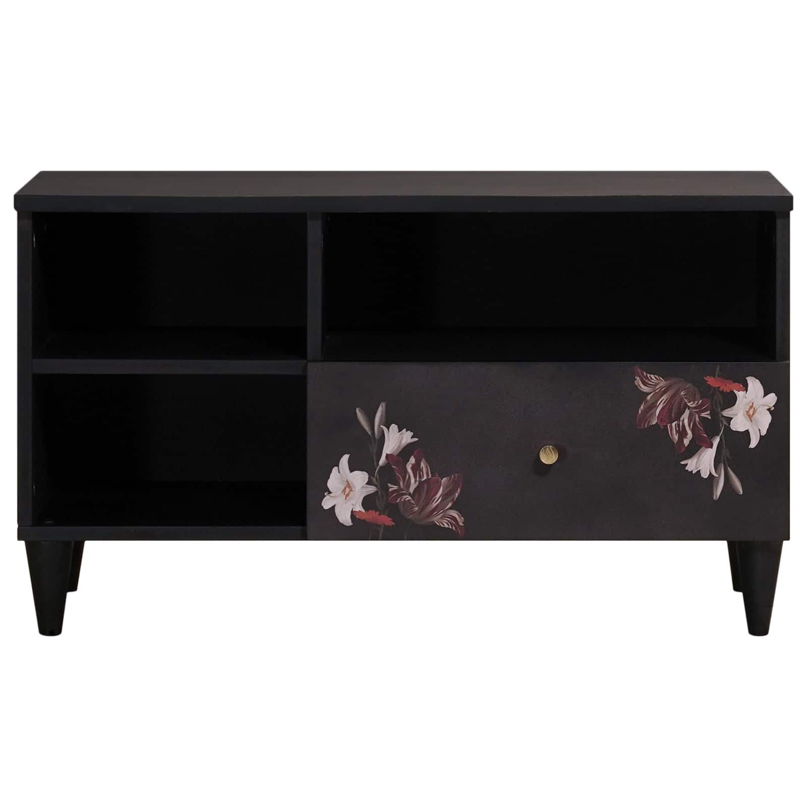 Förvaringsskåp med låda Flerfärgsdesign 80 x 33,5 x 46 cm