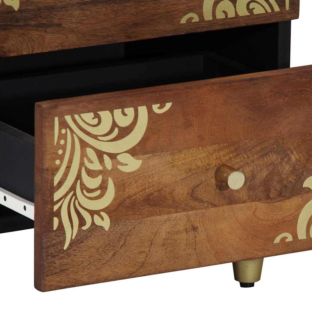 Nattduksbord Honung brun 40 x 33 x 46 cm Massivt mangoträ