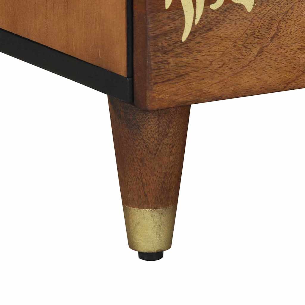 Nattduksbord 2 pcs Honung brun 40 x 33 x 46 cm Massivt mangoträ