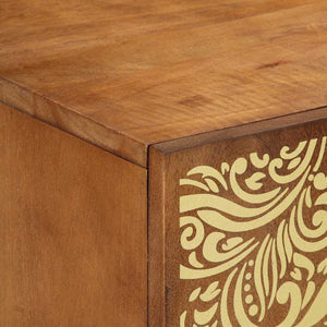 TV-skåp med hylla Honung brun 105 x 33 x 46 cm Massivt mangoträ