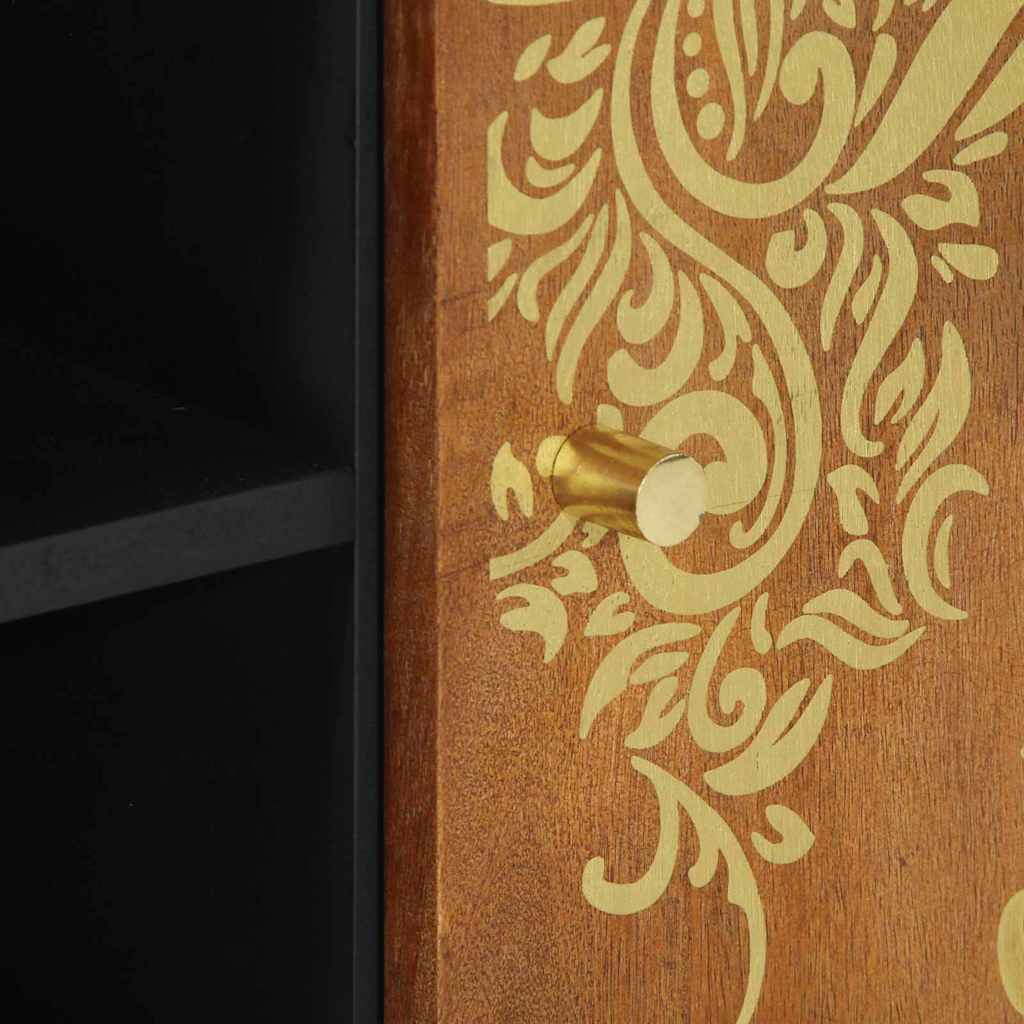 TV-skåp med hylla Honung brun 105 x 33 x 46 cm Massivt mangoträ