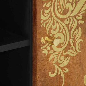 TV-skåp med hylla Honung brun 105 x 33 x 46 cm Massivt mangoträ