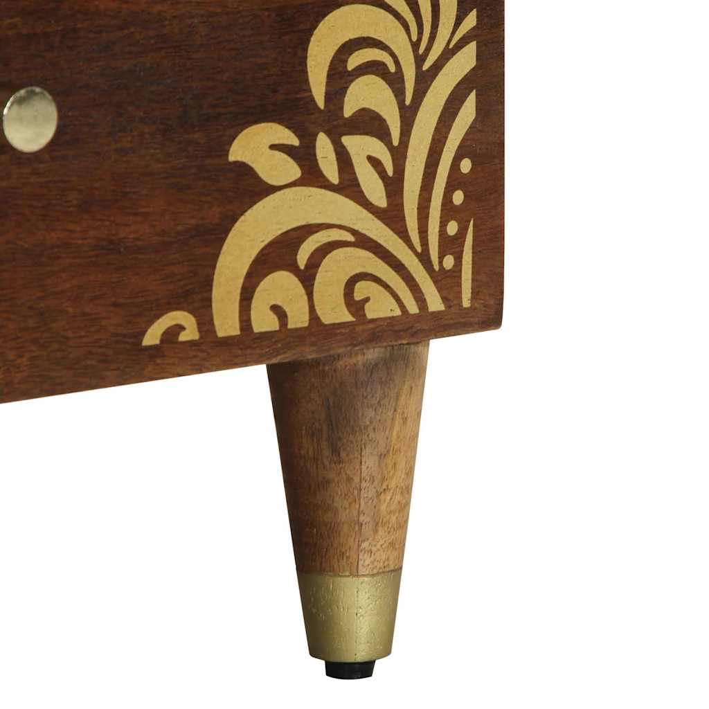 Nattduksbord Honung brun 40 x 33 x 46 cm Massivt mangoträ