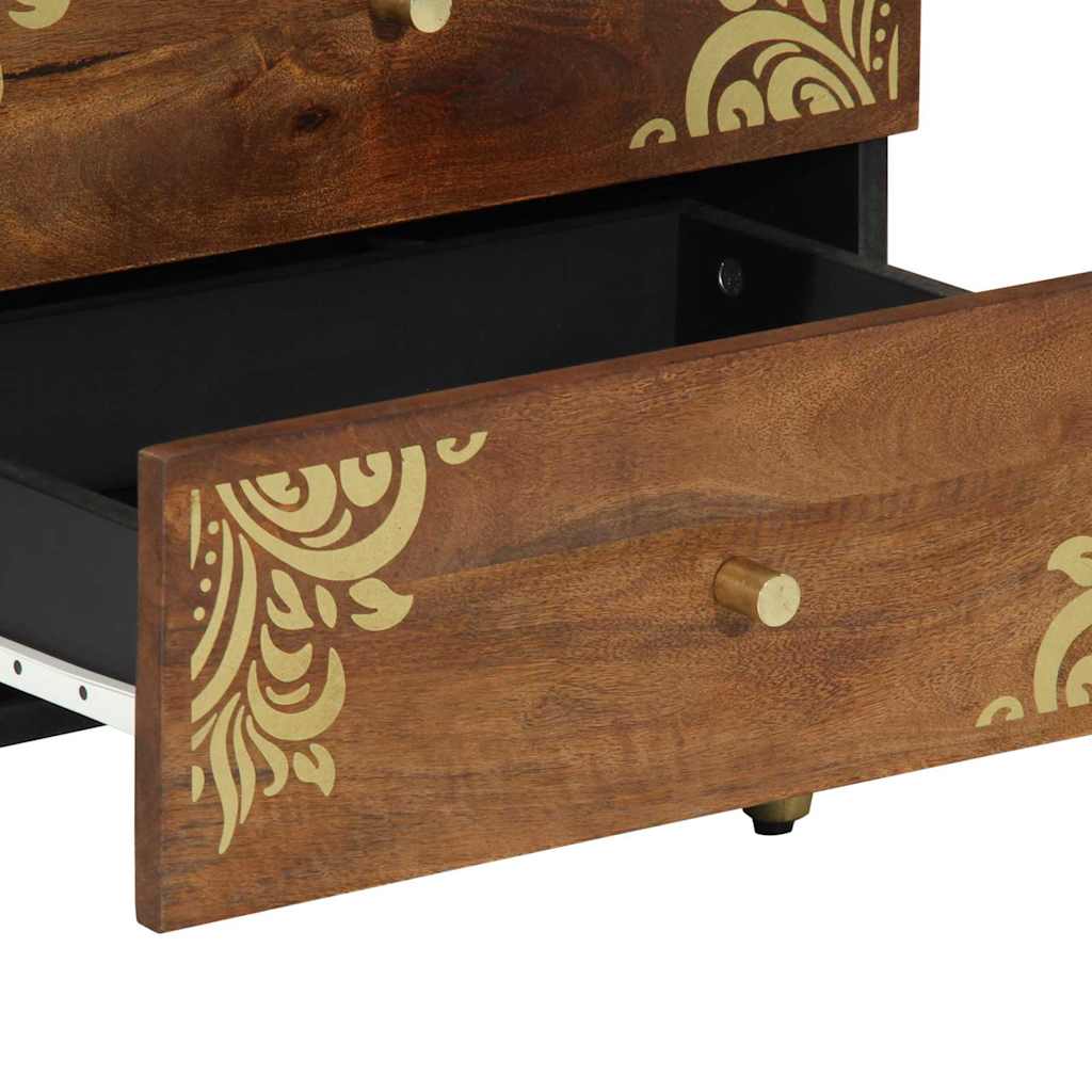 Nattduksbord Honung brun 50 x 33 x 62 cm Massivt mangoträ