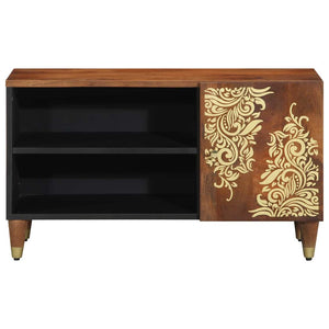 TV-skåp med hylla Honung brun 80 x 33 x 46 cm Massivt mangoträ