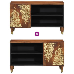 TV-skåp med hylla Honung brun 80 x 33 x 46 cm Massivt mangoträ