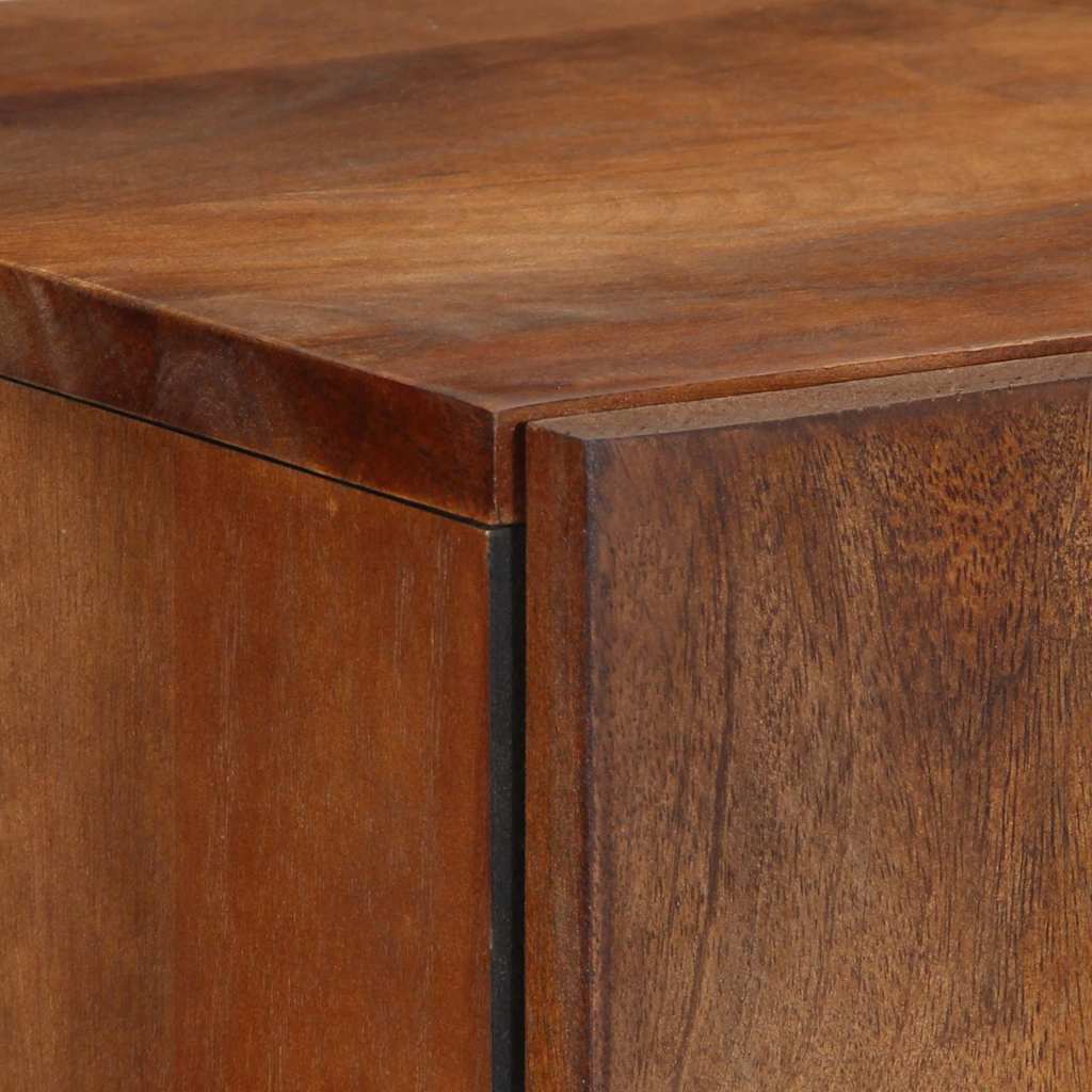 Skåp med låda med hylla Brun 60 x 33 x 100 cm Massivt mangoträ