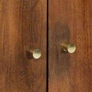 Skåp med låda med hylla Brun 60 x 33 x 100 cm Massivt mangoträ