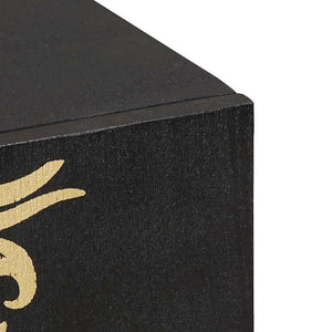 Sideboard med hylla Svart 90 x 33 x 75 cm Massivt mangoträ