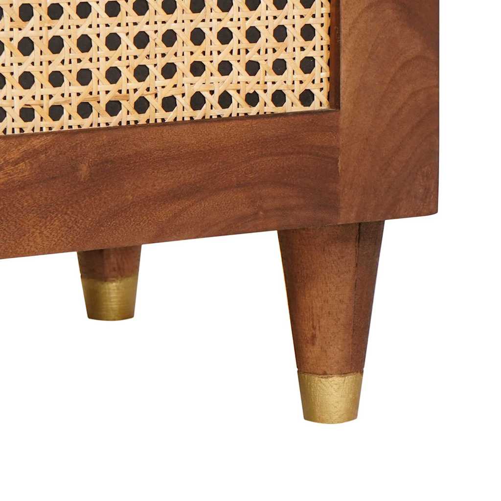 TV-skåp med låda Brun 105 x 33,5 x 46 cm Massivt mangoträ