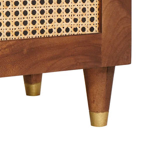 TV-skåp med låda Brun 105 x 33,5 x 46 cm Massivt mangoträ